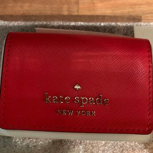 Kate Spade staci micro tri fold wallet Red